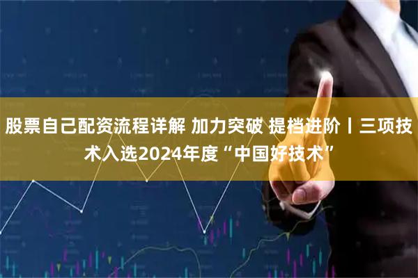 股票自己配资流程详解 加力突破 提档进阶丨三项技术入选2024年度“中国好技术”